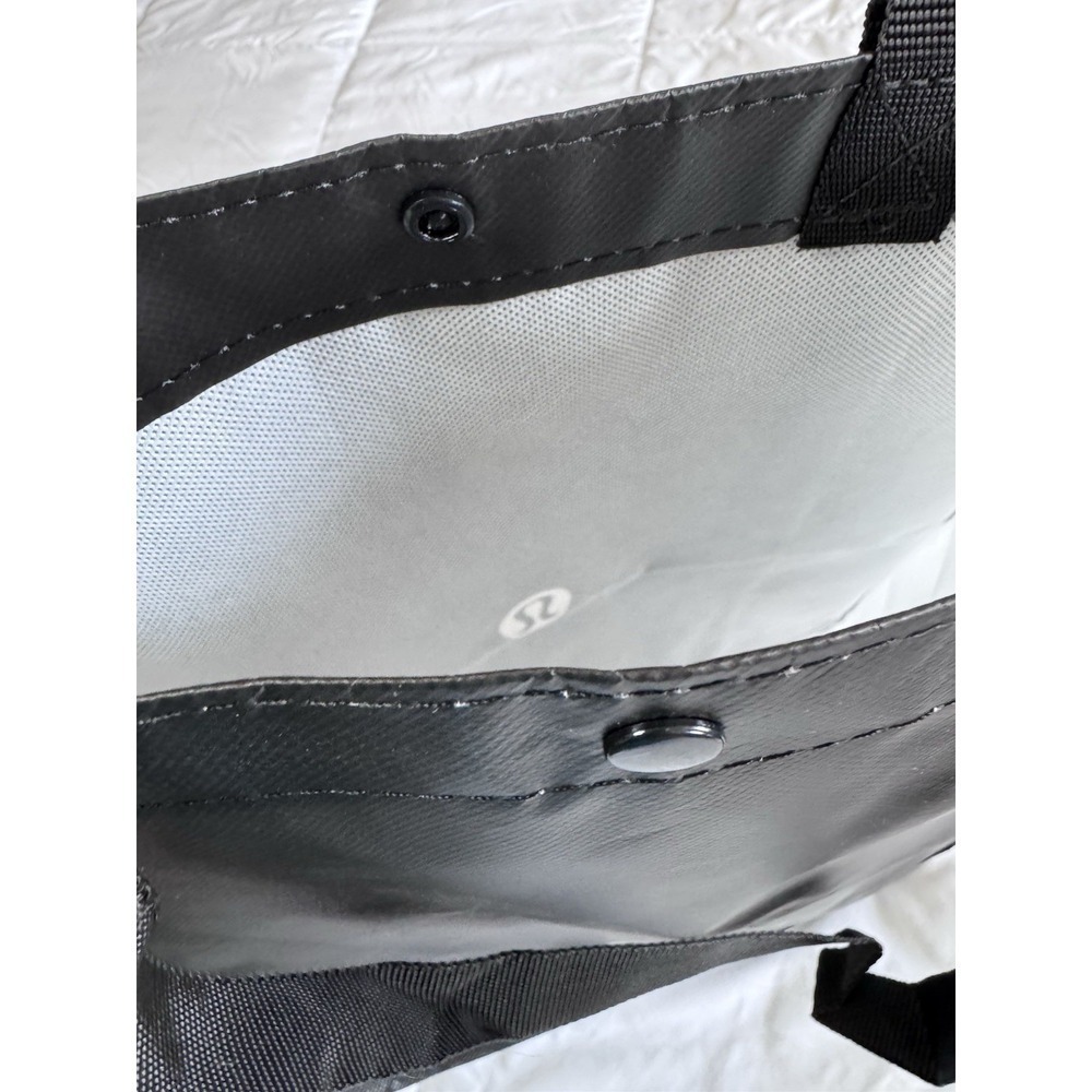 Lululemon Reusable Shopping Tote Bag Large Black & White Tote New - Picture 5 of 5